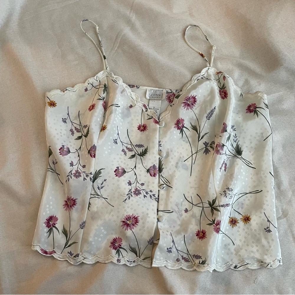 Vintage La Senza Floral Cami Size Large GUC